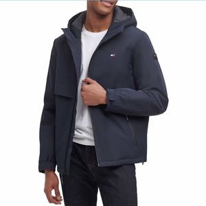 Tommy Hilfiger Men’s Performance Hooded Jacket, Blue